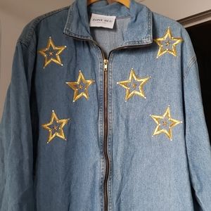 Vintage 70's embellised jean jacket.